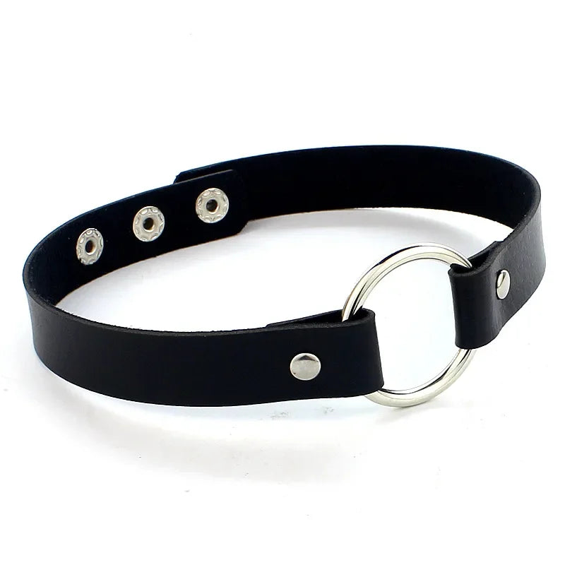 Choker Cuir Gothique