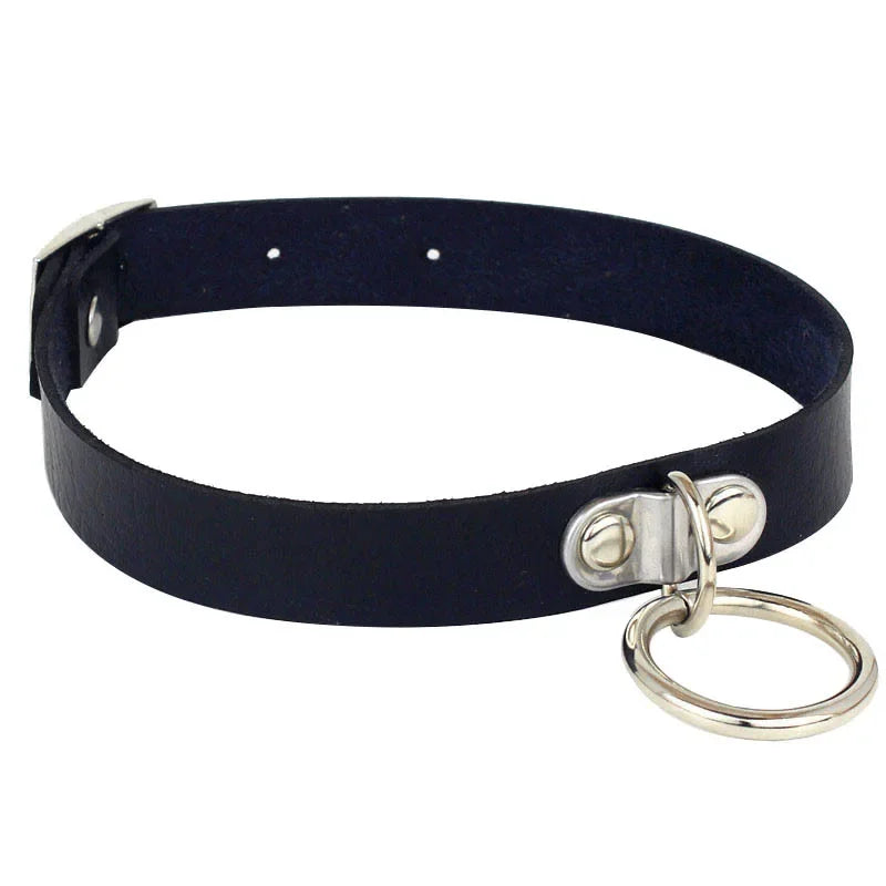 Choker Cuir Gothique