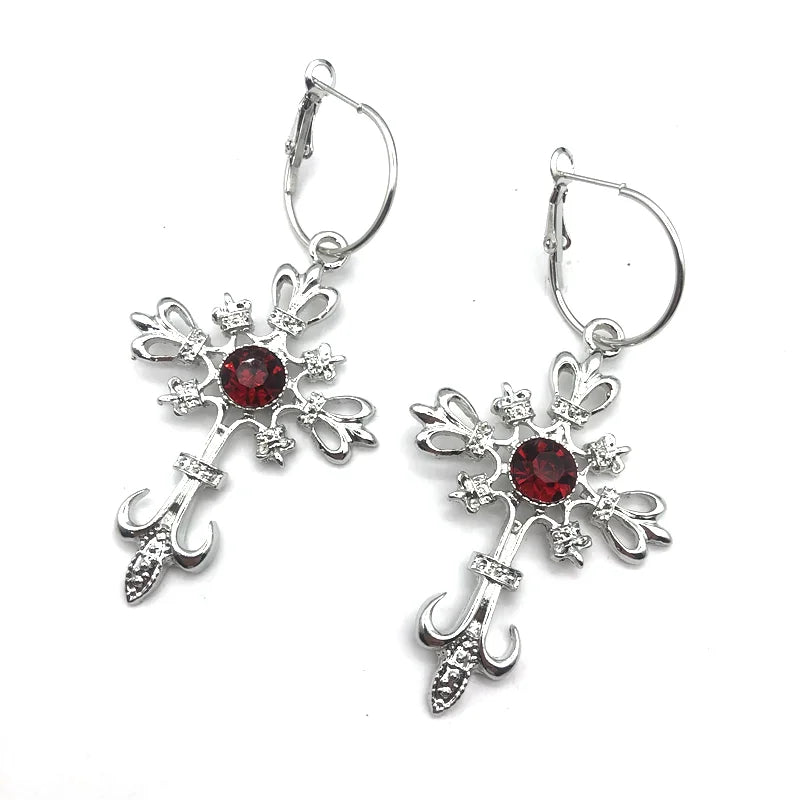 Boucles d’Oreilles Gothiques Croix