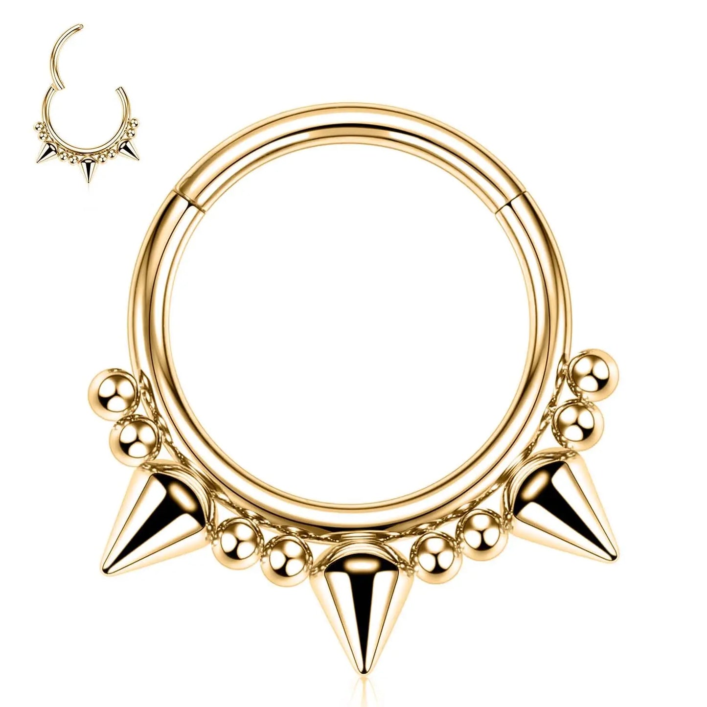 Piercings Septum A Pointes Or