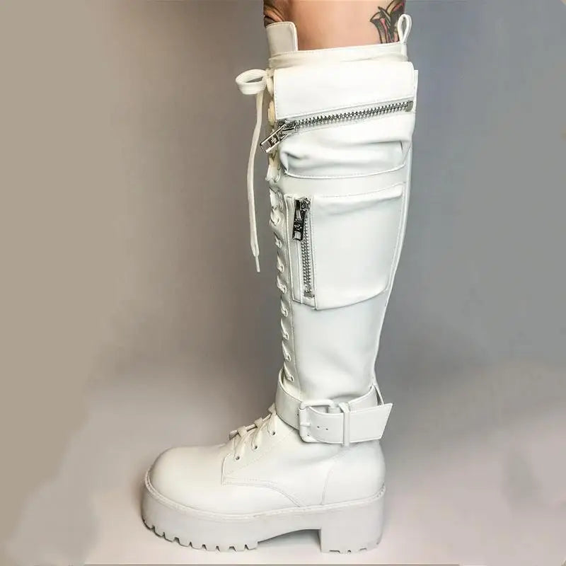 Bottes Montante Femmes Gothique