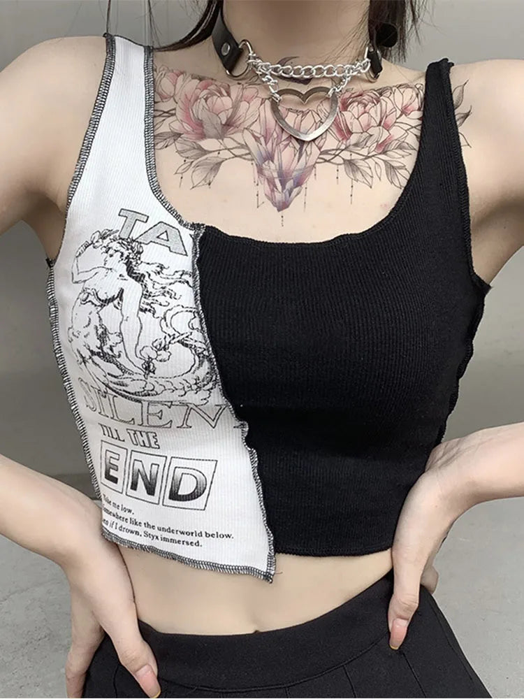 Crop Top Punk Gothique