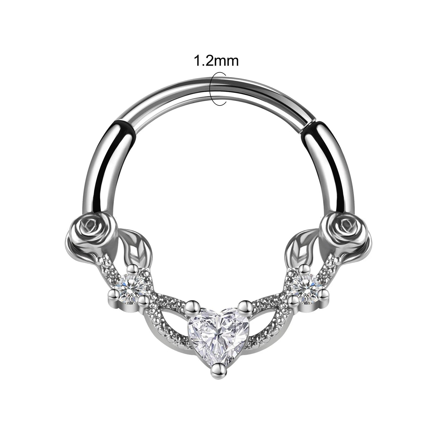 piercing Septum Gemme Cœur
