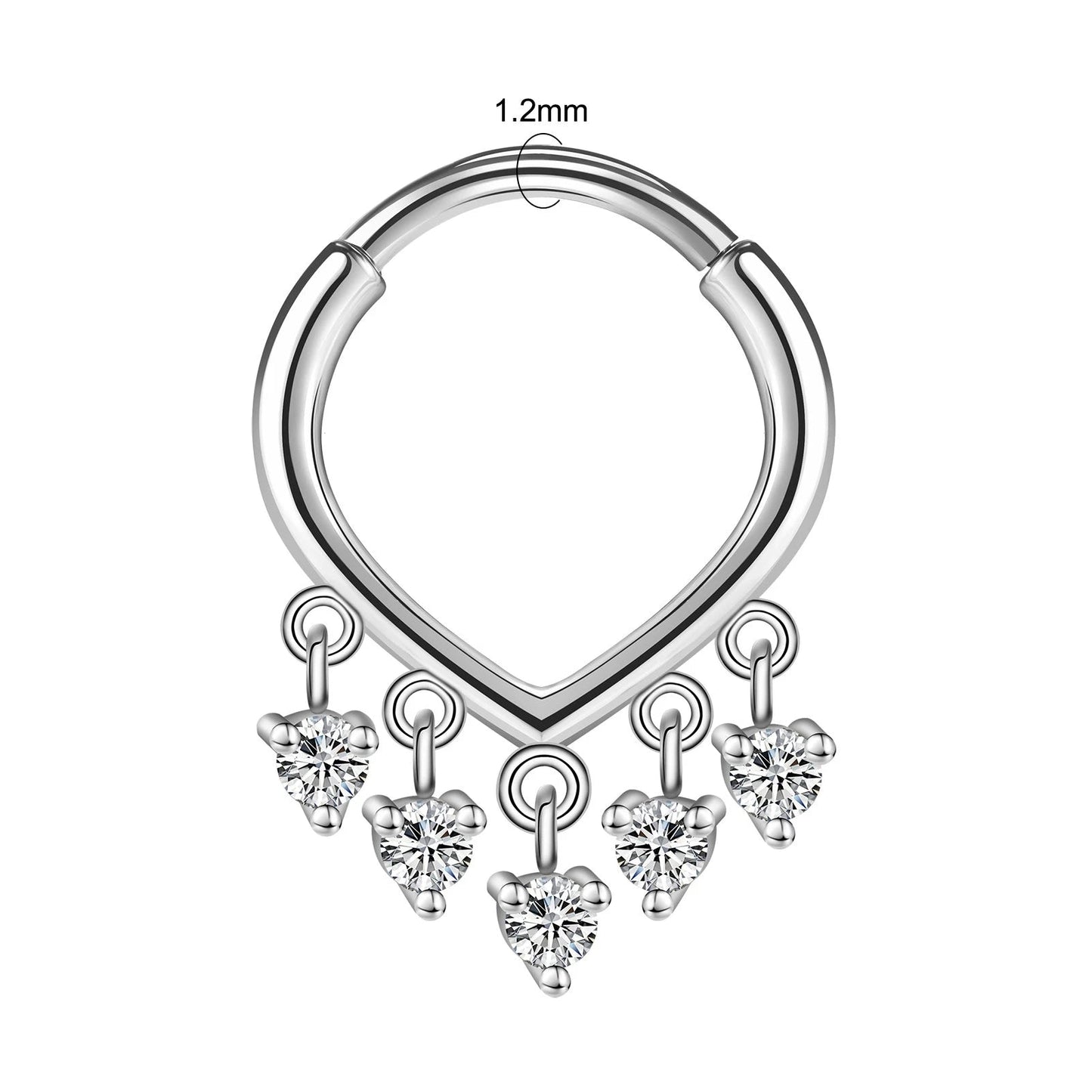 piercing Septum pendantif argent