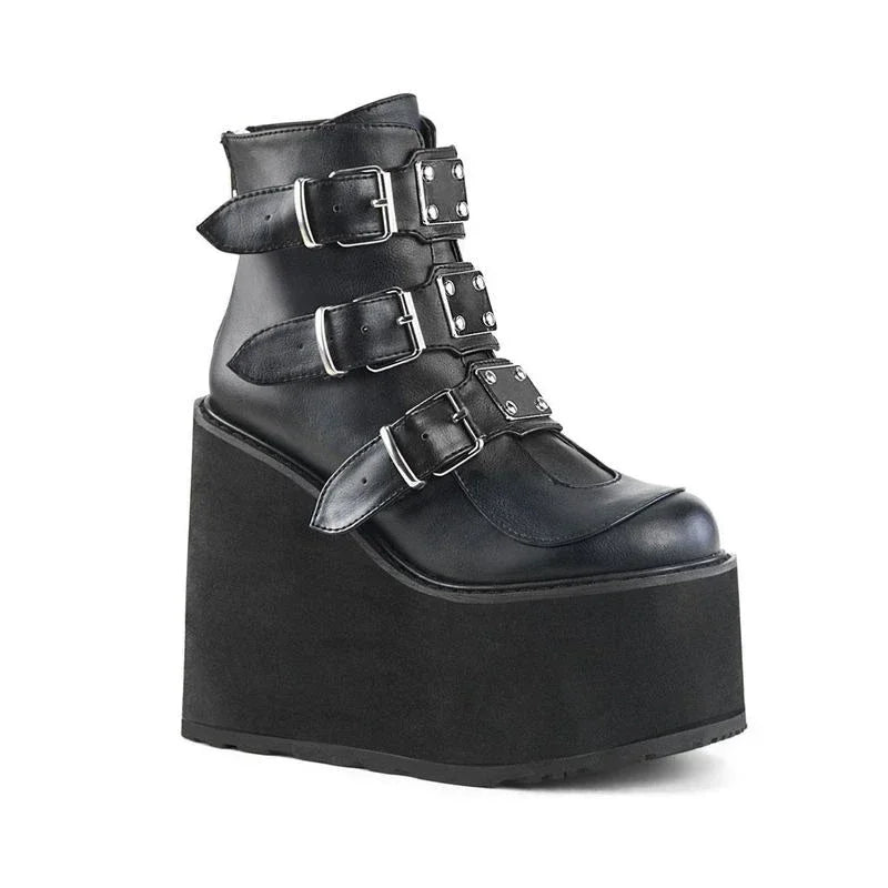 Bottines A Plateformes Femme Gothique