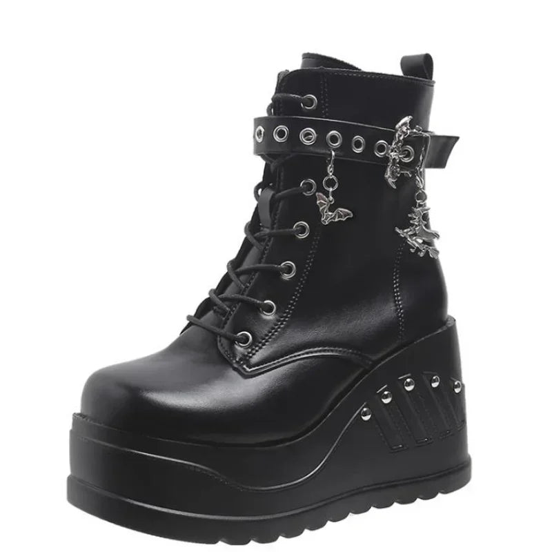 Bottines A Plateformes Femme Gothique