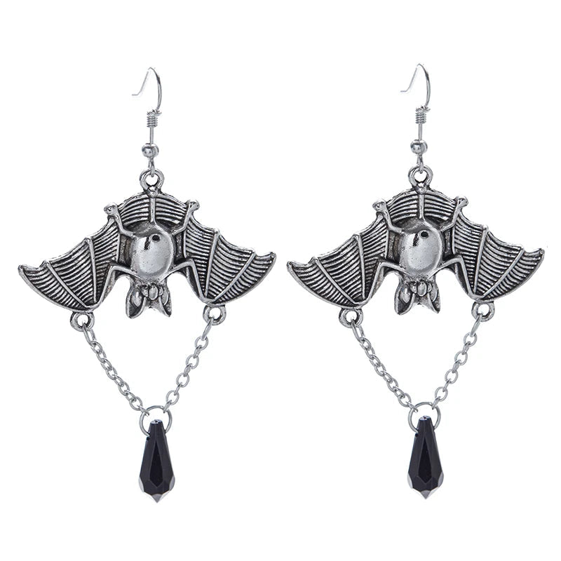 Boucles d’Oreilles Chauves Souris Gothiques