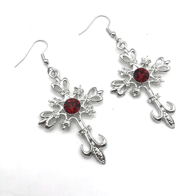 Boucles d’Oreilles Gothiques Croix