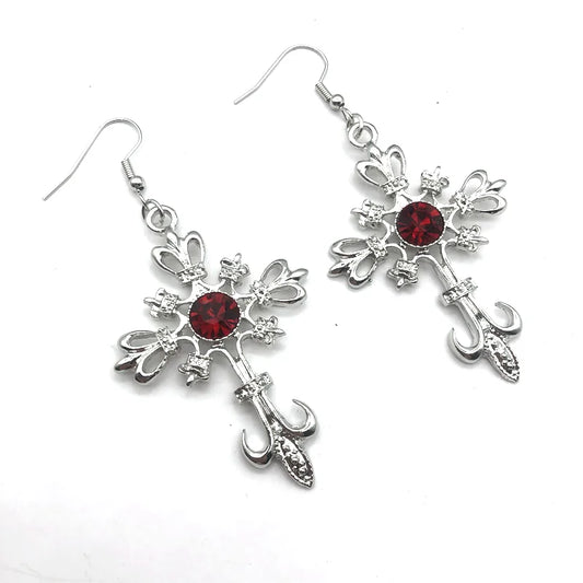 Boucles d’Oreilles Gothiques Croix