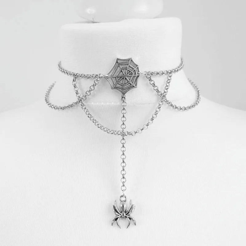 Choker Gothique Araignes