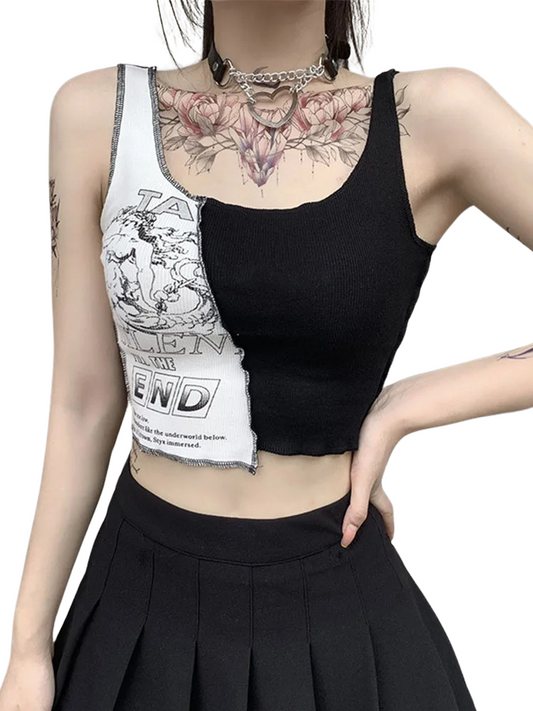 Crop Top Punk Gothique