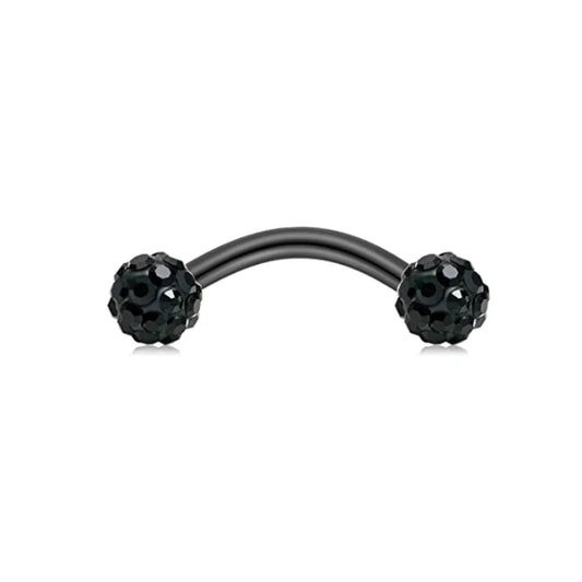 Piercings Arcade Noir A Stras
