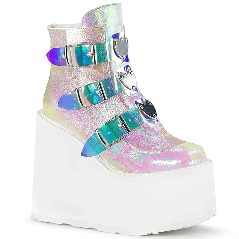 Bottines A Plateformes Femme Gothique