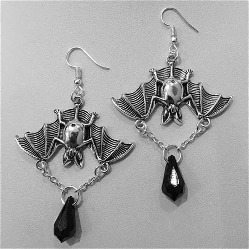 Boucles d’Oreilles Chauves Souris Gothiques