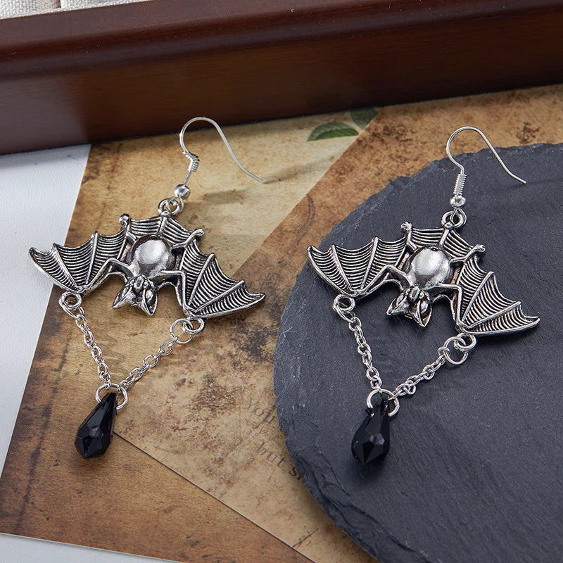 Boucles d’Oreilles Chauves Souris Gothiques