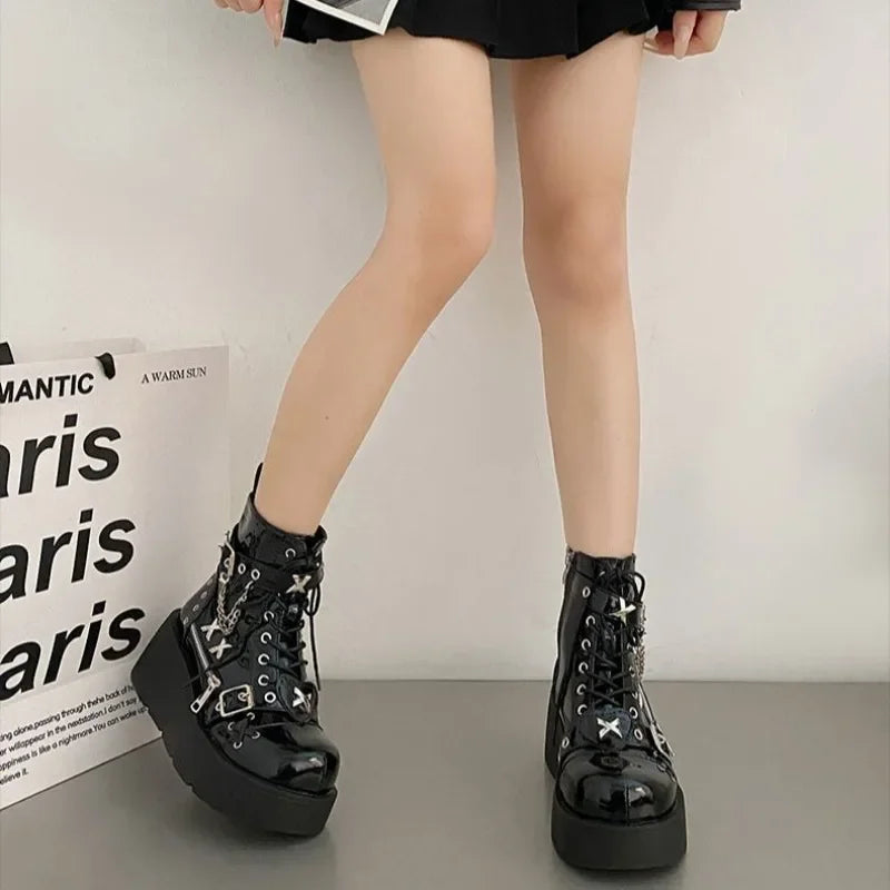 Chaussures A Plateforme Femme Gothique