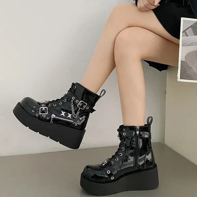 Chaussures A Plateforme Femme Gothique