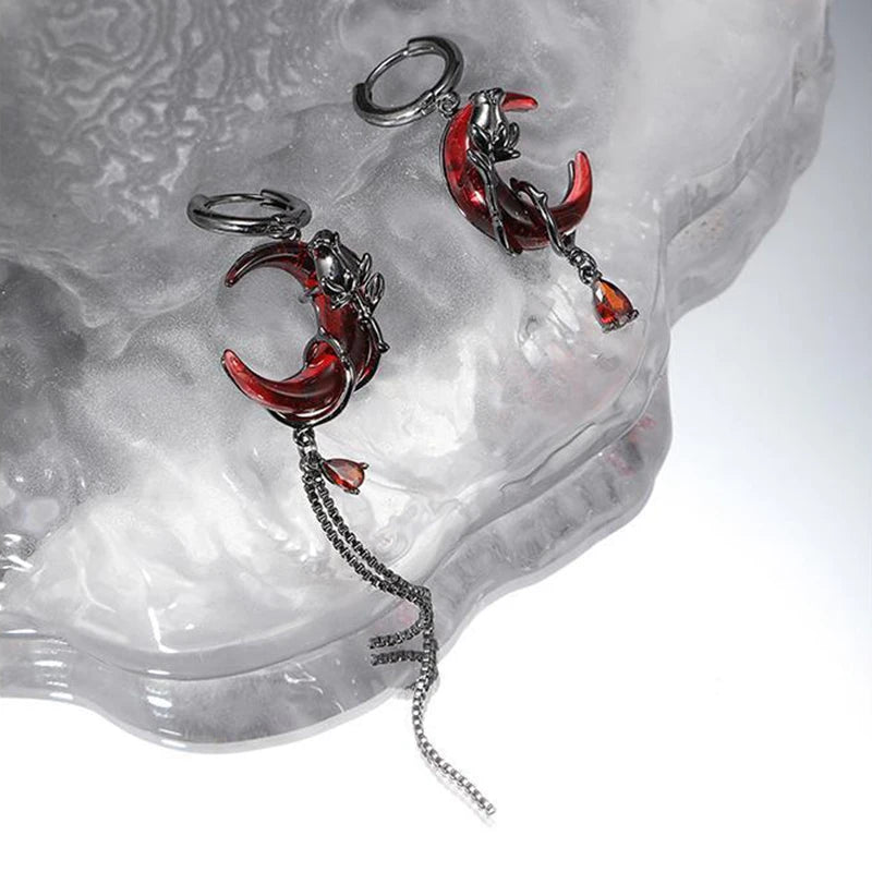 Boucles d’Oreilles Gothiques Lunes