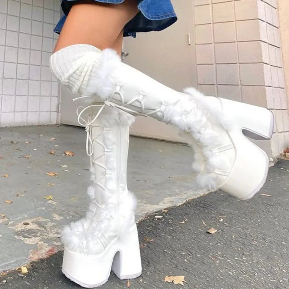 Bottes A Plateformes Montantes