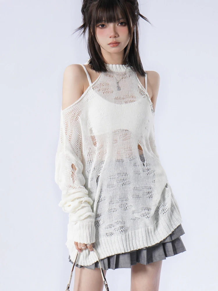 Pull Laine Transparent Gothique
