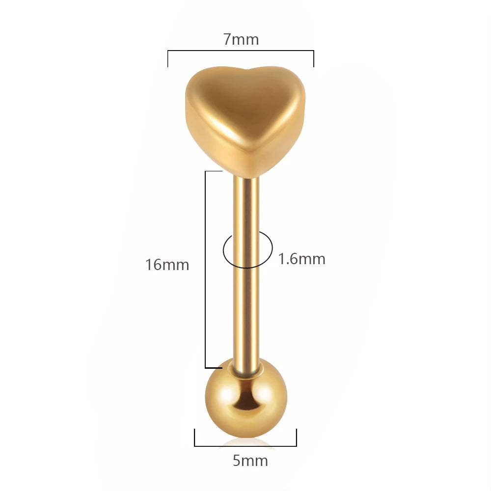 Piercing Langue Coeur