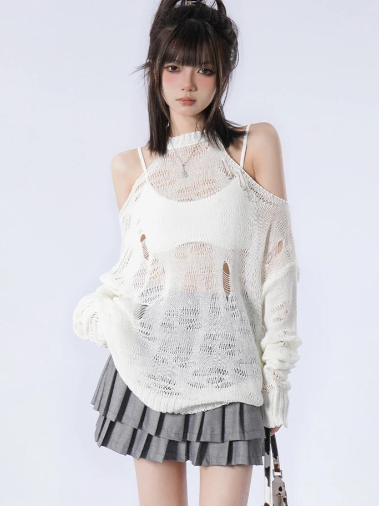 Pull Laine Transparent Gothique