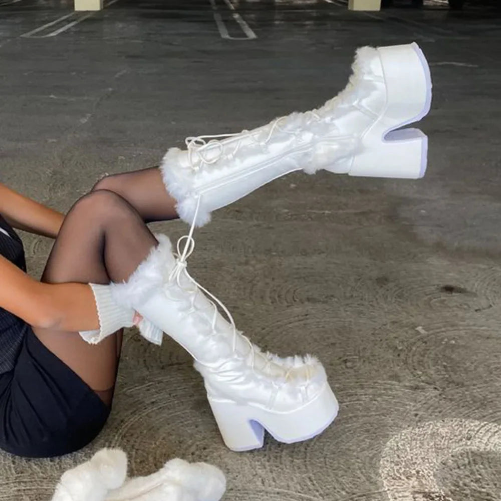 Bottes A Plateformes Montantes