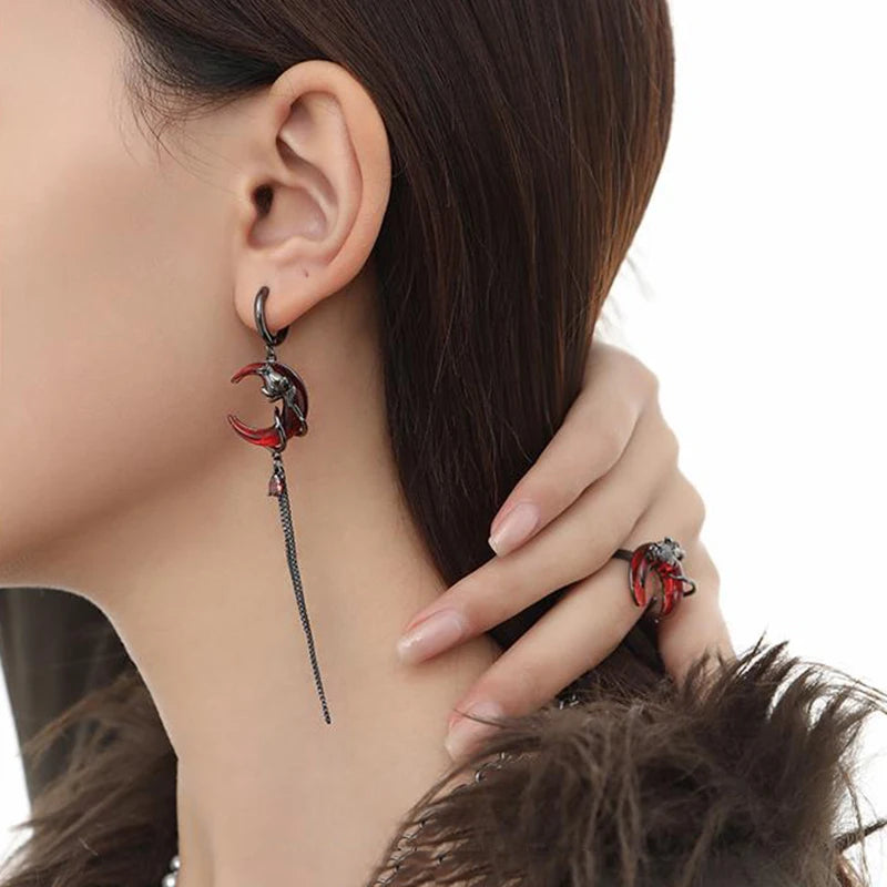 Boucles d’Oreilles Gothiques Lunes