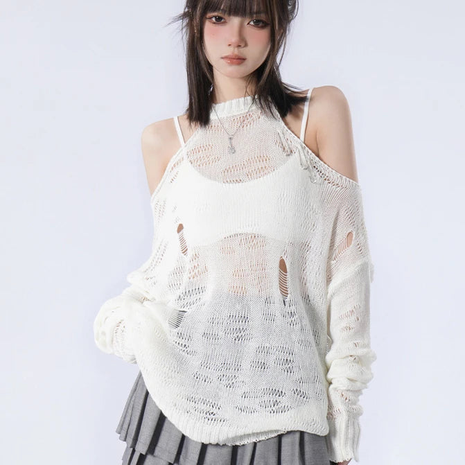 Pull Laine Transparent Gothique