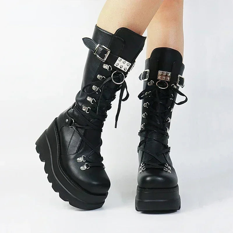 Bottes Hautes Femme Gothique