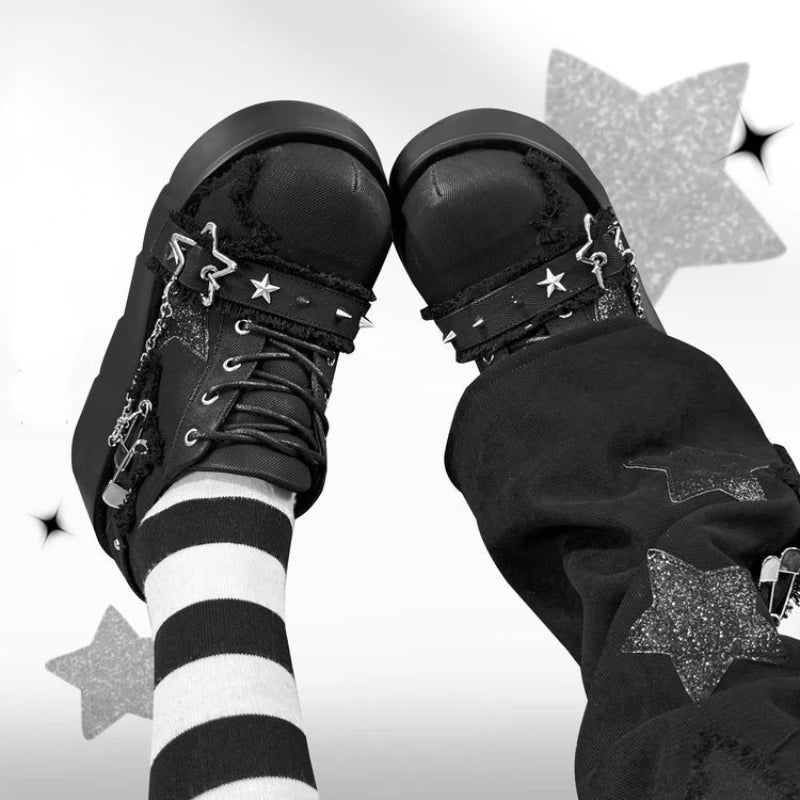 Chaussures A Plateforme Femme Gothique