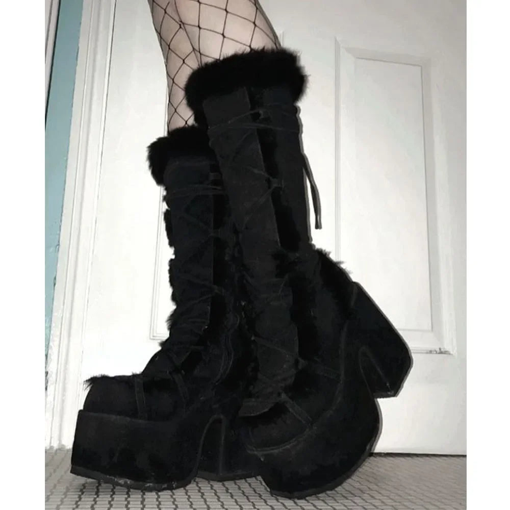 Bottes A Plateformes Montantes