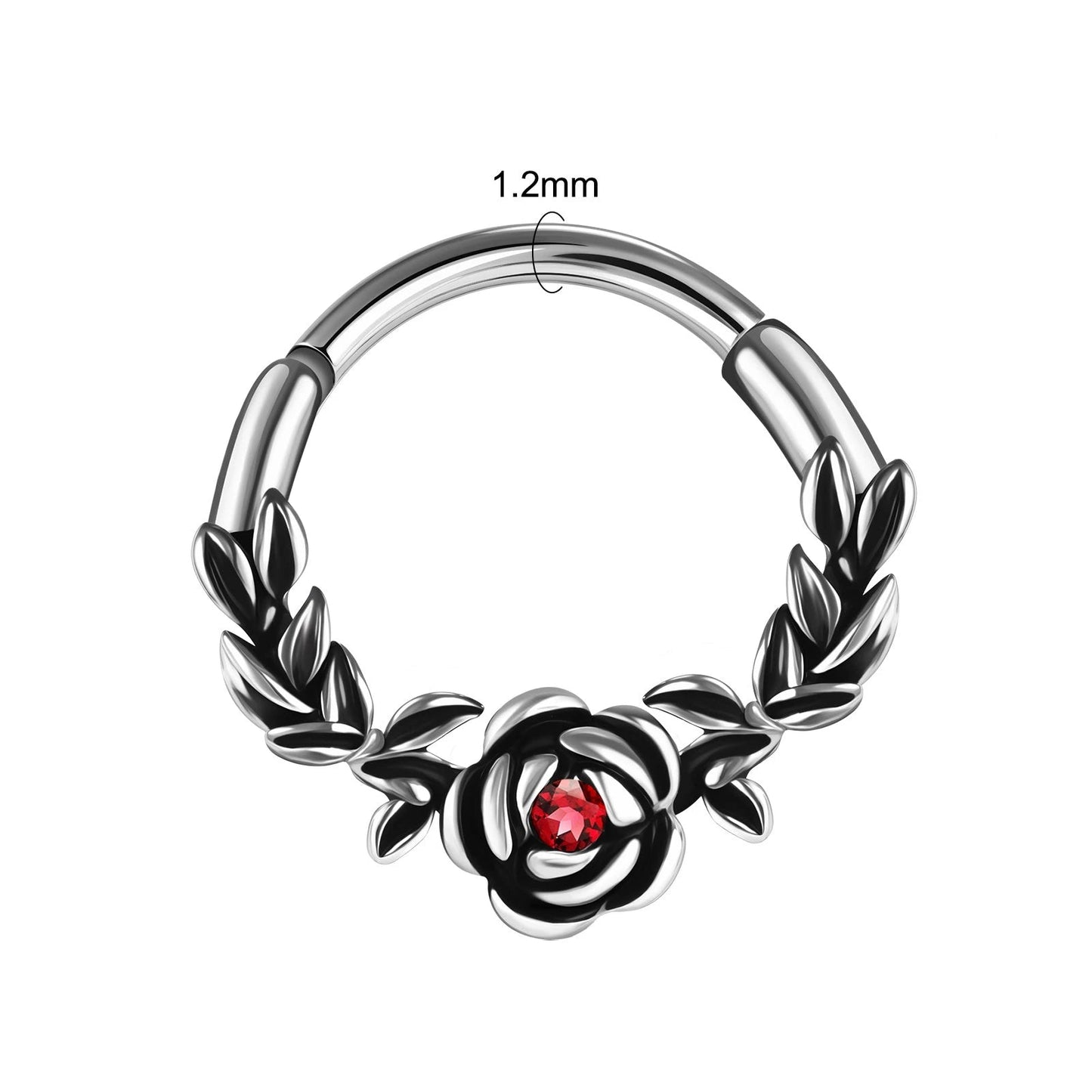 piercing Septum rose noir